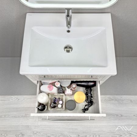 Тумба с раковиной Alavann Emma ALV1166000 60х50 подвесная цвет серый