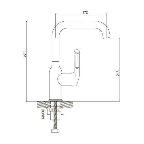 Смеситель Raffine F201H на раковину черный - фото 3