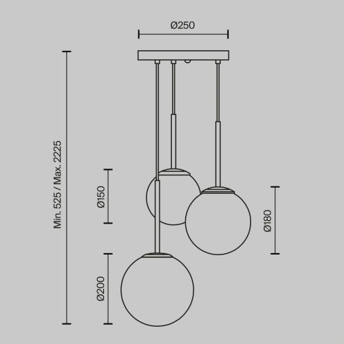Светильник подвесной Maytoni Basic form Modern MOD321PL-03W - фото 2