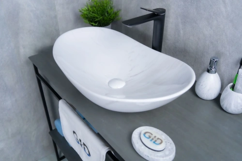 Раковина керамическая Gid Lago 54468 61х37 накладная цвет многоцветный без отверстий под смеситель - фото 2