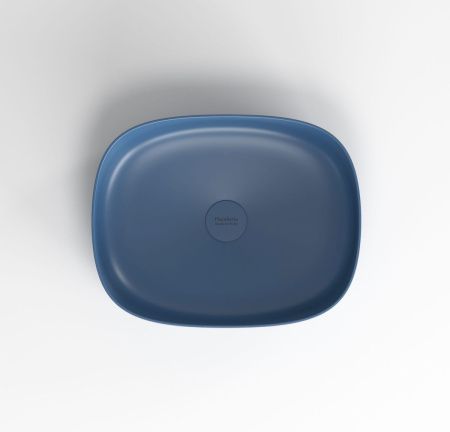 Раковина из искусственного камня Plumberia Selection Veloma VELOMA OVAL BDT 50х40 накладная цвет синий