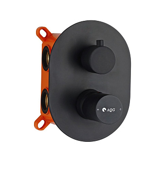 Смеситель для душа AQG Tube 01TUB352NG встраиваемый в стену черный матовый