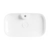 Раковина из сантехнического фарфора Wellsee Croquis 2.0 150401000 60х40 накладная цвет белый 1 отверстие под смеситель