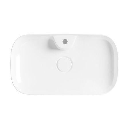 Раковина из сантехнического фарфора Wellsee Croquis 2.0 150401000 60х40 накладная цвет белый 1 отверстие под смеситель