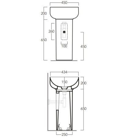 Пьедестал для раковины Simas Balloon CN300bi