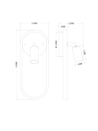 Светильник настенный Freya Tumbler (Тумблер) FR6074WL-L10G