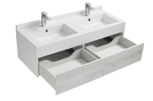 Тумба под раковину Aquaton Сакура 1A219701SKW80 120х47х24 подвесная цвет светлое дерево - фото 3