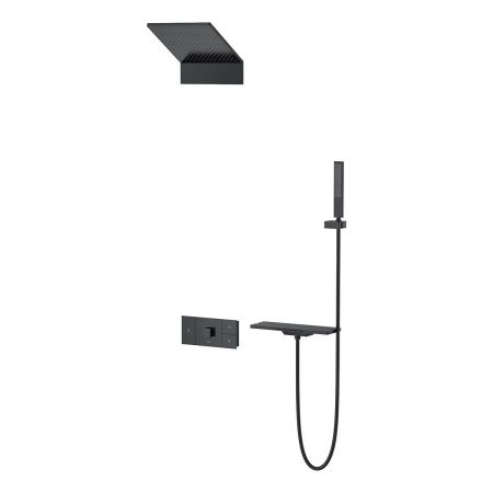 Душевая система Vincea VSFW-2F11TMB встраиваемая в стену цвет черный с термостатом