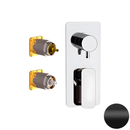 Смеситель для душа Daniel Tiara TA612D2KB15 встраиваемый в стену черный без термостата