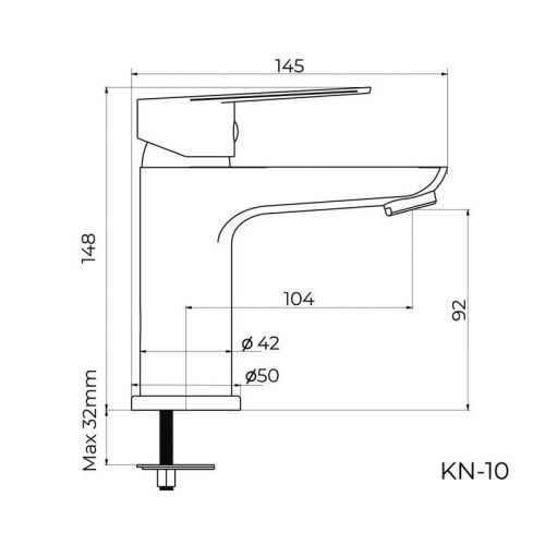 Смеситель Knotlor ECOFLOW KN-10 на раковину хром - фото 3