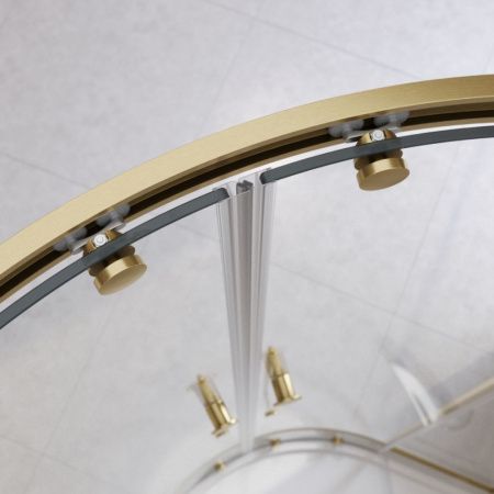 Душевой уголок Cezares RELAX 304 RELAX-304-RH-2-120/90-C-BORO 120х90 стекло прозрачное профиль золото без поддона