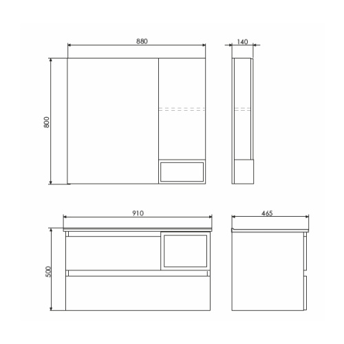 Тумба с раковиной Comforty 00004137135CF 91x46,5x50 - фото 2