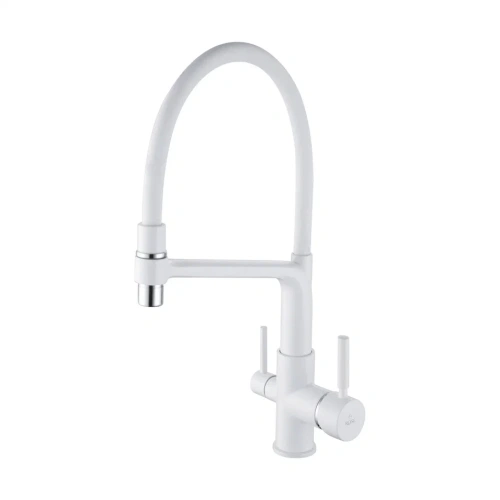 Смеситель для кухни Rose R658C на мойку белый - фото 2