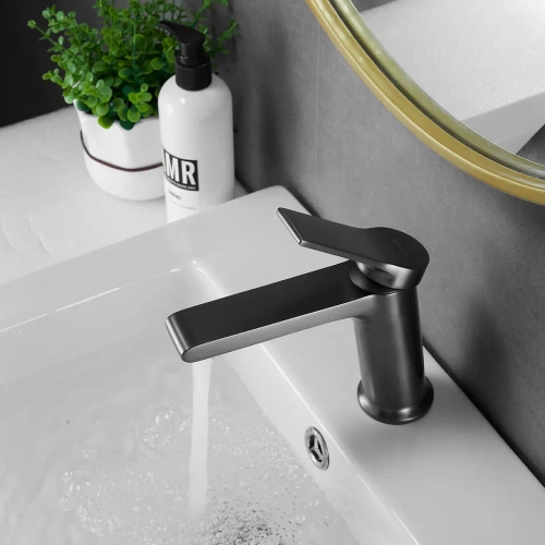 Смеситель Shevanik S8301T на раковину оружейная сталь - фото 5