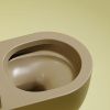 Унитаз подвесной Ceramica Nova MODENA CN6063MC коричневый с сиденьем микролифт безободковый душевой смыв
