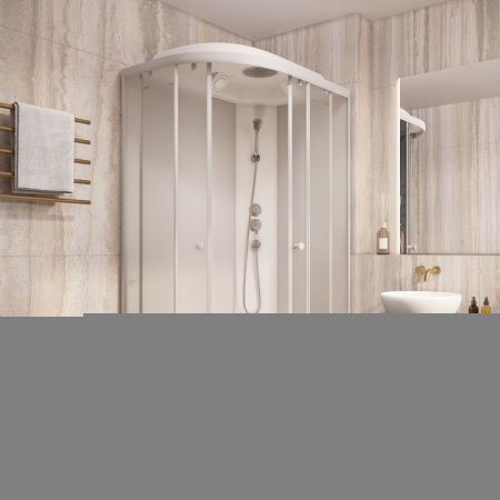 Душевая кабина Parly Effect EF1231R 120х80 асимметричная с крышей ориентация левая