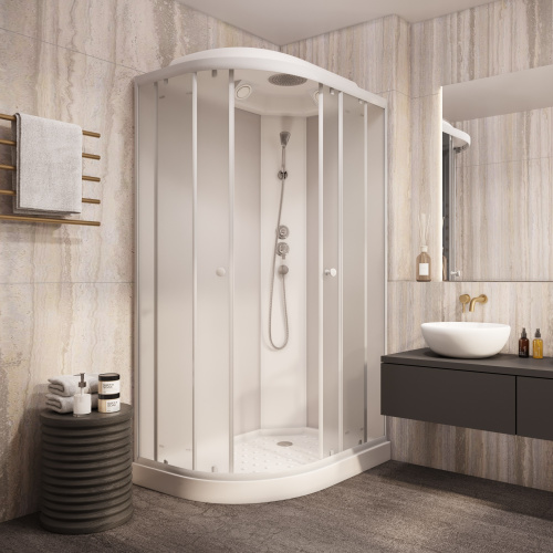 Душевая кабина Parly Effect EF1231R 120х80 асимметричная с крышей - фото 4