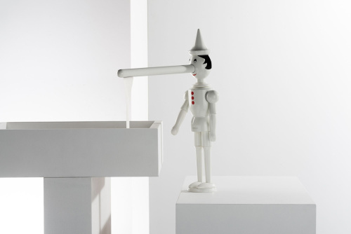 Смеситель для кухни Emmevi Pinocchio 1887/BC на мойку белый - фото 3