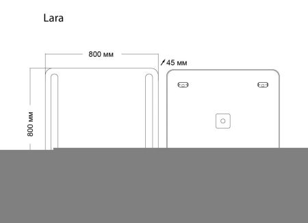 Зеркало с подсветкой Grossman Lara 138080 80х80 подвесное