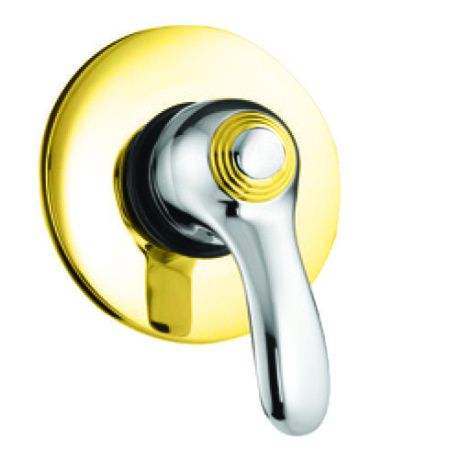 Смеситель для ванны и душа Fiore JAFAR 47CO5130 встраиваемый в стену хром/золото