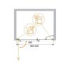 Душевая дверь Cezares ELENA ELENA-W-B-11-30+60-C-Cr 90х195 стекло прозрачное профиль хром
