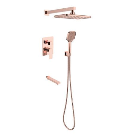 Душевая система Voda 7in1NVRG встраиваемая в стену цвет розовое золото