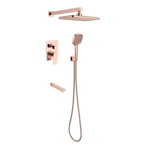 Душевая система Voda 7in1NVRG встраиваемая в стену цвет розовое золото - фото 2
