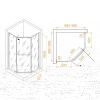 Душевой уголок RGW Passage 35088100-21 100х100 стекло матовое профиль хром без поддона