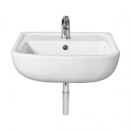 Раковина из сантехнического фарфора Santek Лонги 1WH501754 50х40 подвесная цвет белый 1 отверстие под смеситель