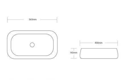 Раковина из сантехнического фарфора Cerutti SPA CR0086 MMW2 60х40 накладная цвет белый без отверстий под смеситель
