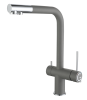 Смеситель для кухни Rivelato 1523513 grigio cromo на мойку хром/серый