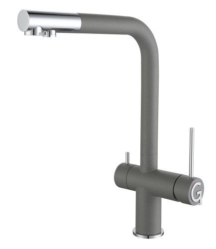 Смеситель для кухни Rivelato 1523513 grigio cromo на мойку хром/серый - фото 2