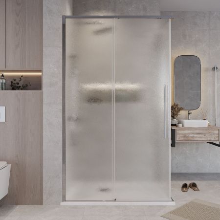 Душевой уголок Grossman Galaxy 300.K33.01.70R11L.10.02 110х70 стекло шиншилла профиль хром без поддона