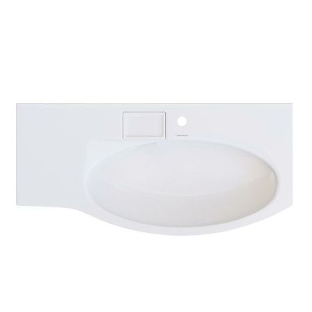 Раковина керамическая Kerama Marazzi RIVA RV.wb.100Rh 100х50 подвесная цвет белый 1 отверстие под смеситель