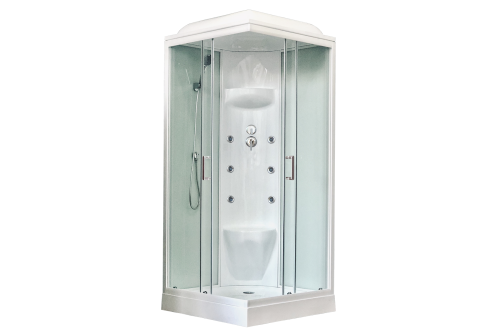 Душевая кабина Royal Bath НР RB90HP7-WT 90х90 квадратная с крышей