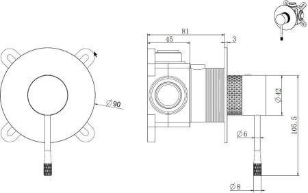 Смеситель для душа Allen Brau Priority 5.31C12-31 встраиваемый в стену черный