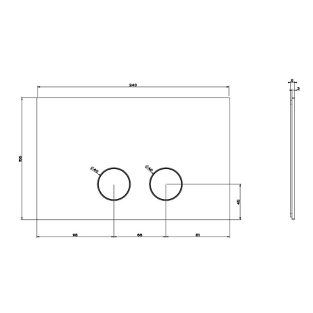 Клавиша смыва механическая Gessi Technical Accessories 54611#031 цвет хром