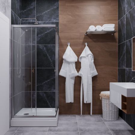 Душевой уголок Тритон Вента Щ0000049619 100х100 стекло прозрачное профиль хром с поддоном