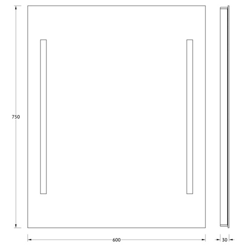 Зеркало с 2-мя встроенными LED-светильниками Evoform Ledline BY 2315 60х75 - фото 2