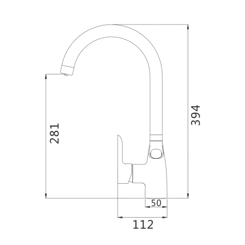 Смеситель для кухни Shevanik S368L на мойку сатин - фото 3