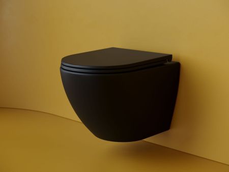 Унитаз подвесной Ceramica Nova METROPOL CN4002TMB черный с сиденьем микролифт безободковый смыв торнадо