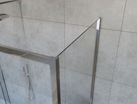 Душевой уголок Vincea Garda VSR-1G21018CH 180х100 стекло текстурное профиль хром глянцевый без поддона