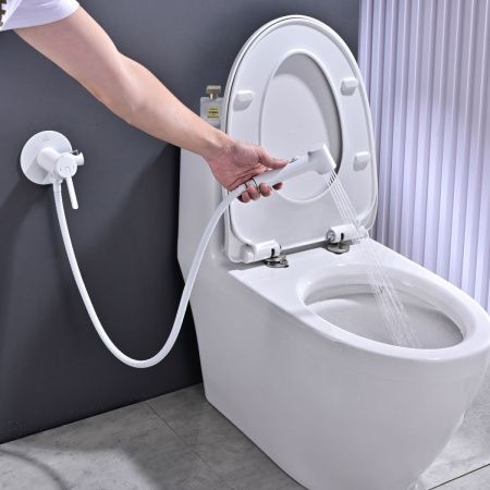 Гигиенический душ со смесителем Rose R235C белый
