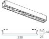 Трековый магнитный светильник Italline Kreator (Креатор) IT09-9010 black 3000K