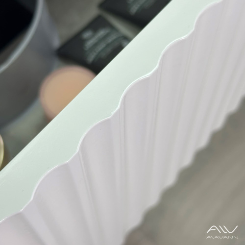 Тумба с раковиной Alavann Wave ALV1110000 60х46х62 подвесная цвет белый - фото 5