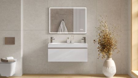 Тумба под раковину Velvex OTTO tpOTT.100-21.11 100х50 подвесная цвет белый