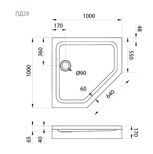 Душевой поддон Тритон Щ0000056825 100х100 акрил белый с каркасом - фото 5 Душевой поддон Тритон Щ0000056825 100х100 акрил белый с каркасом - фото 5