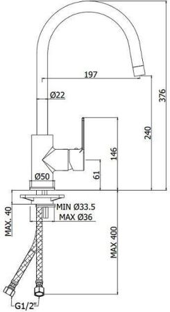 Смеситель для кухни Paffoni Red RED180CR на мойку хром
