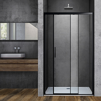 Душевая дверь Vincea Soft VDS-3SO130CLB 130х195 стекло прозрачное профиль черный