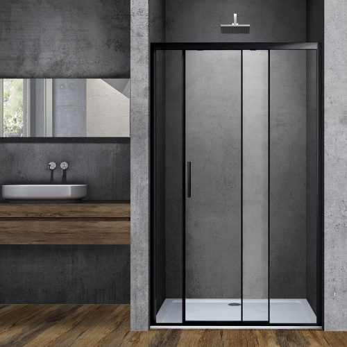 Душевая дверь Vincea Soft VDS-3SO110CLB 110х195 стекло прозрачное профиль черный